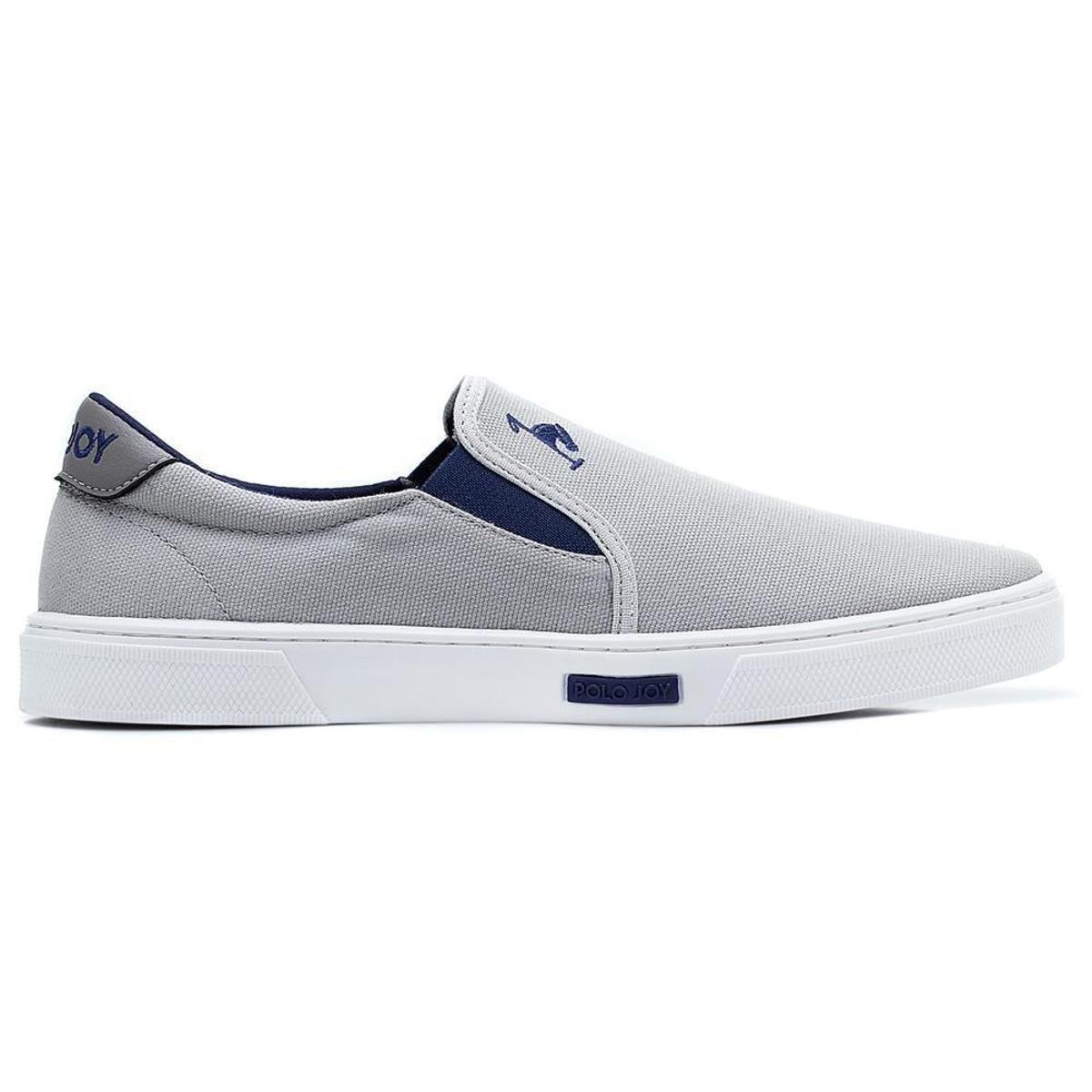 Slip On Iate Polo Joy Lona Masculino - Cinza Claro | Netshoes