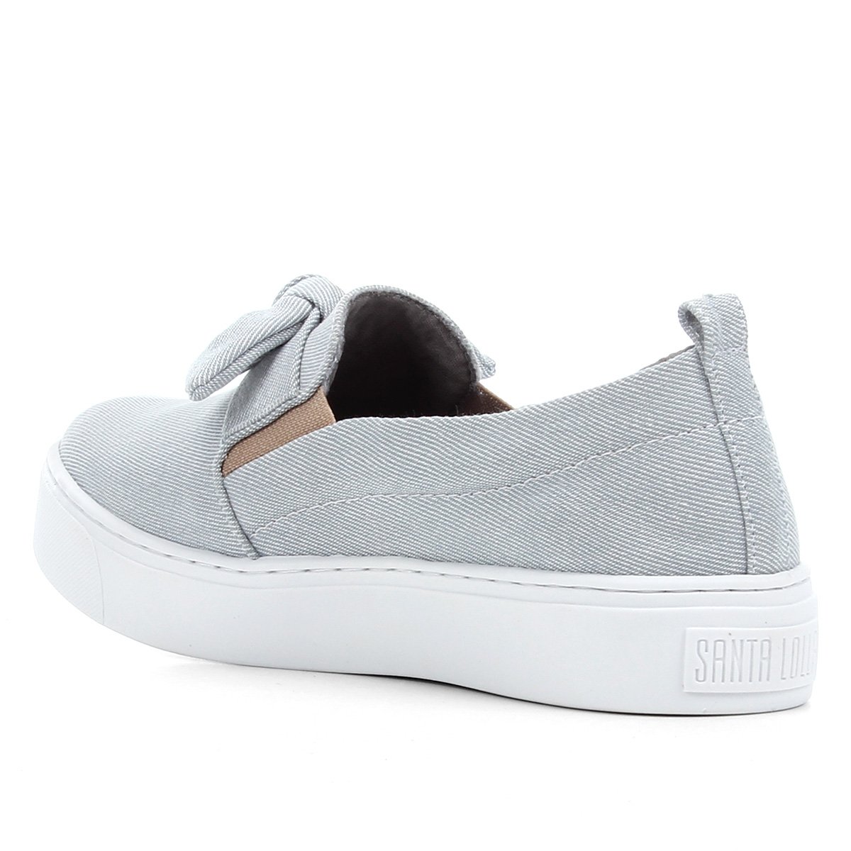 Slip On Jeans Santa Lolla Laço Feminino - Azul Claro | Netshoes