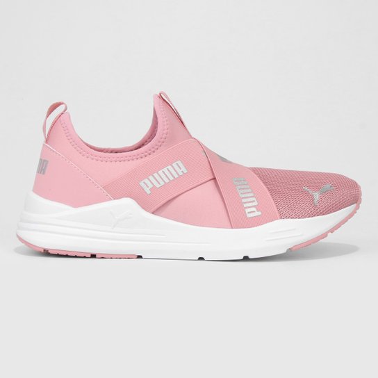 Slip On Juvenil Puma Wired Run - Rosa+prata Menor preço em Slip On Juvenil Puma Wired Run - Rosa+prata
