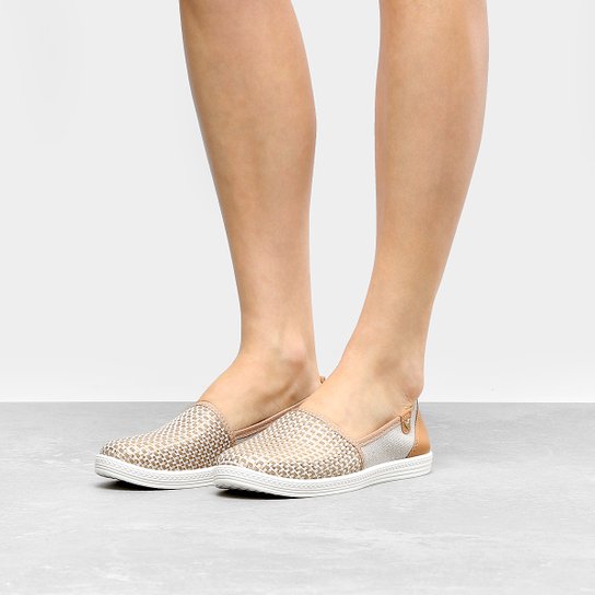 Slip On Mississipi Tressê Feminino - Ouro