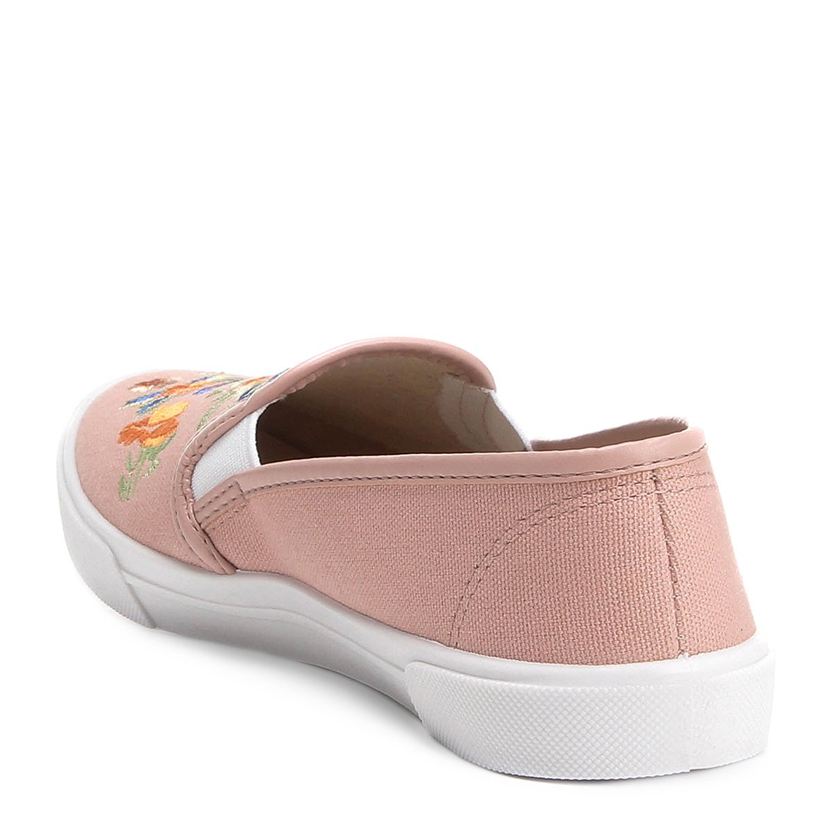 Slip On Moleca Bordado Feminino - Rosa | Netshoes