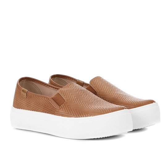 Slip On Moleca Caixa Alta Trama Feminino - Caramelo é ruim? Slip On Moleca Caixa Alta Trama Feminino - Caramelo é boa?