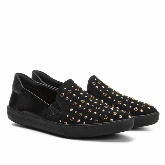 Slip On Ramarim Multi Metais Feminino - Preto