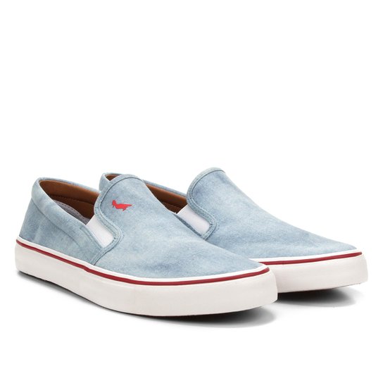 Slip On Reserva Jeans Básico Masculino - Azul Menor preço em Slip On Reserva Jeans Básico Masculino - Azul