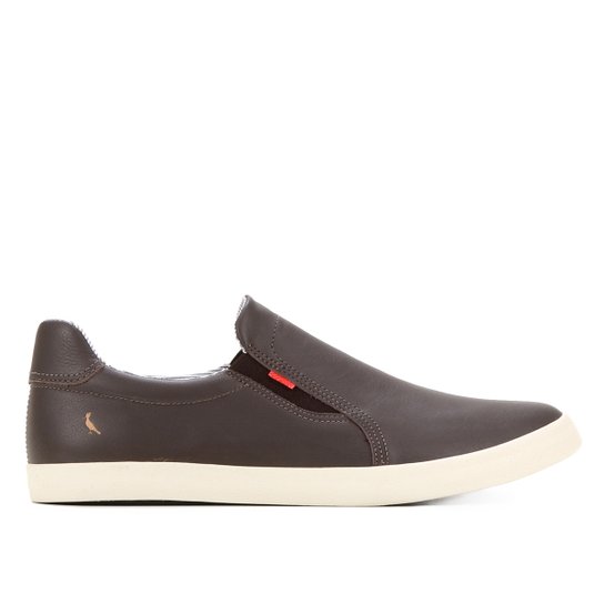 Slip On Reserva Lapa Masculino - Marrom+Vermelho Menor preço em Slip On Reserva Lapa Masculino - Marrom+Vermelho