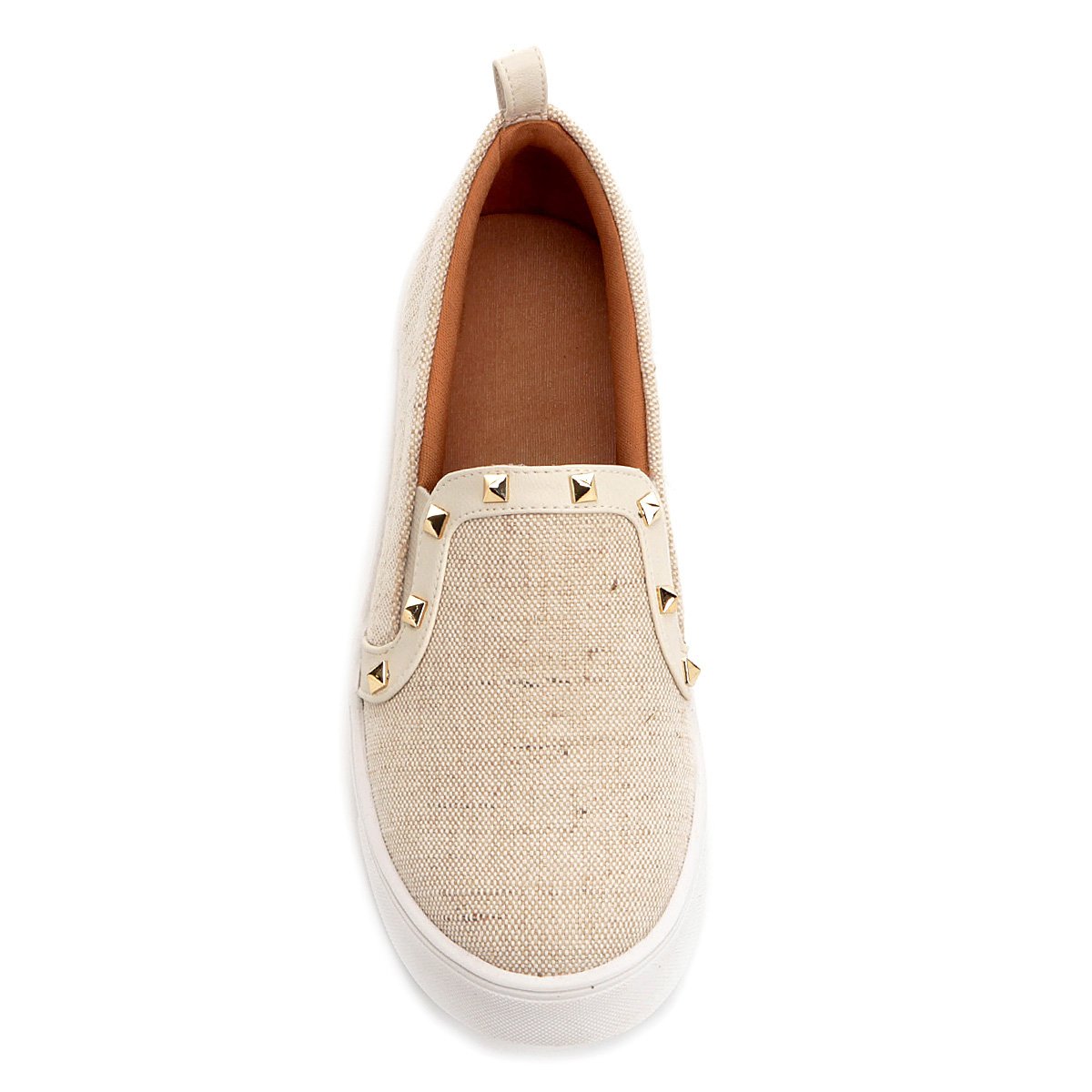 slip on santa lolla tachas bege