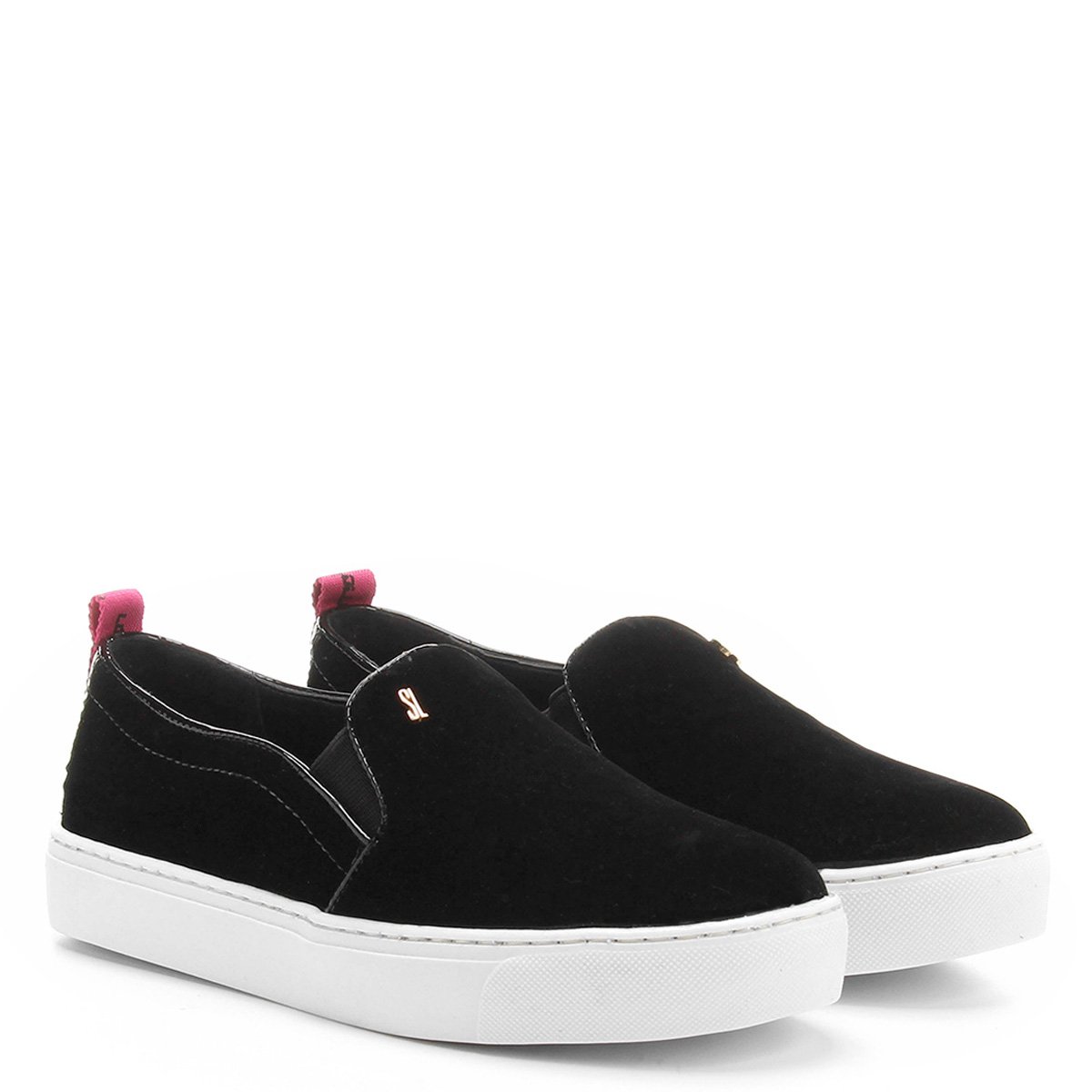 slip on santa lolla veludo preto