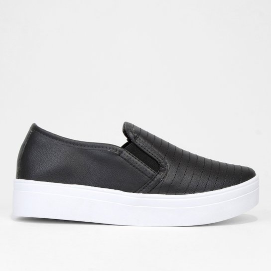 Slip On Somoda Básico Feminino - Preto Menor preço em Slip On Somoda Básico Feminino - Preto