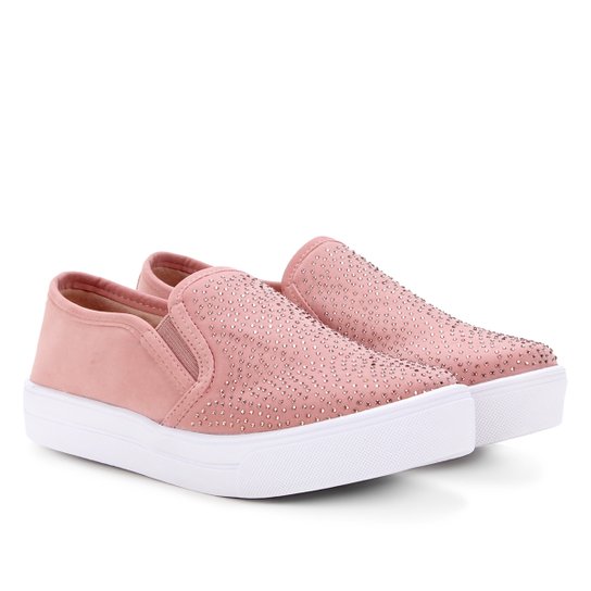 Slip On Somoda Sola Caixa Hotfix Brilho Feminino - Nude Menor preço em Slip On Somoda Sola Caixa Hotfix Brilho Feminino - Nude