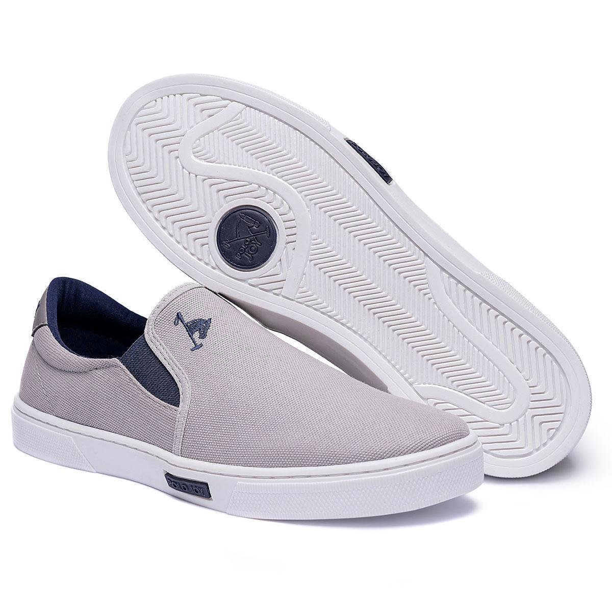 Slip On Tênis Masculino Calce Fácil Lona Polo Joy Casual