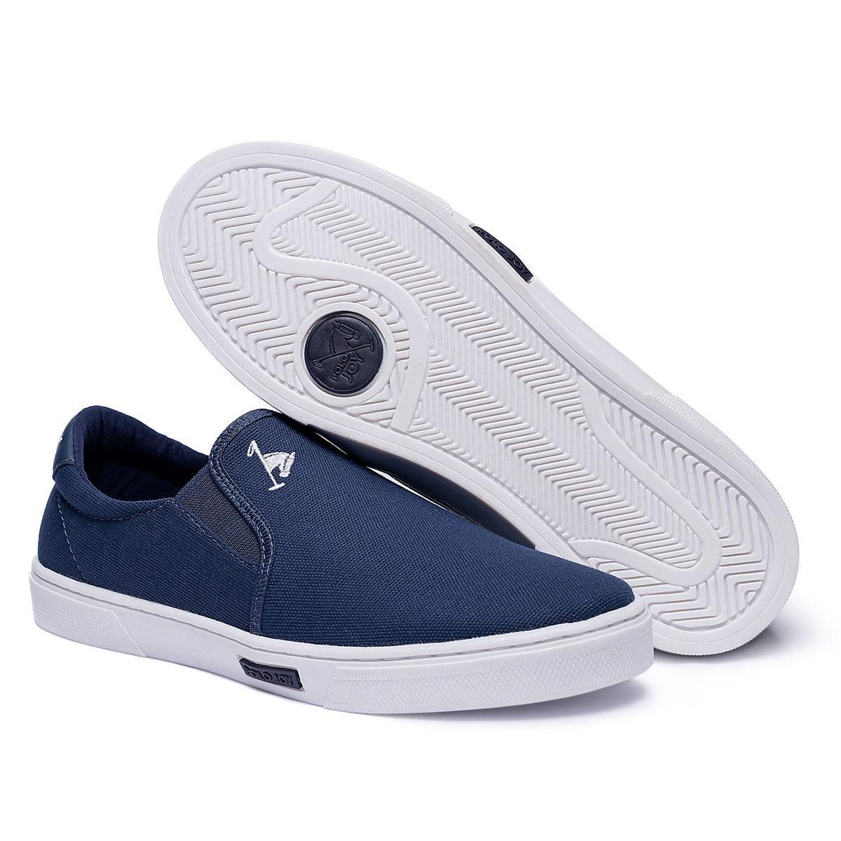 Slip On Tênis Masculino Calce Fácil Lona Polo Joy Casual