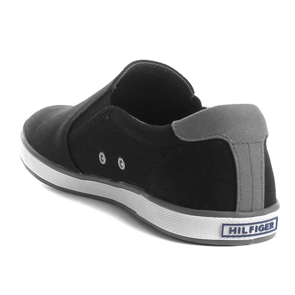 Slip On Tommy Hilfiger Canvas IV Masculino - Preto | Netshoes