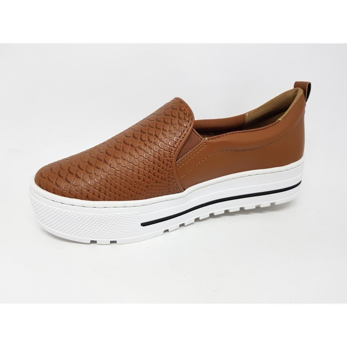 Slip On Via Marte Flatform Feminino - Caramelo | Netshoes