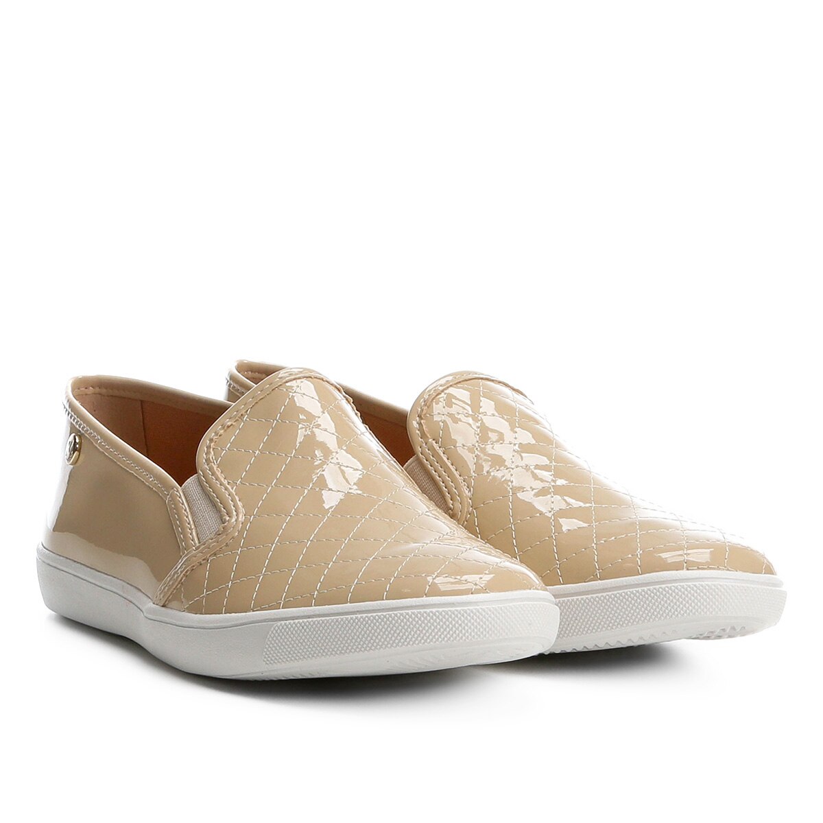Slip On Via Uno Matelassê Feminino - Bege | Netshoes