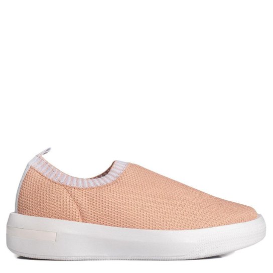 Slip On Vizzano Básico Feminino - Nude Menor preço em Slip On Vizzano Básico Feminino - Nude