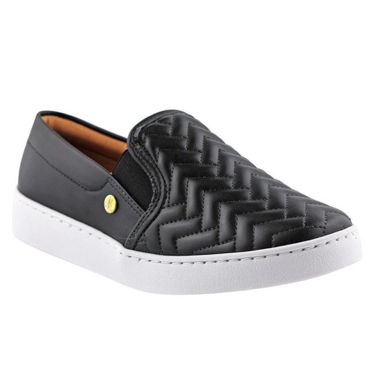 Slip On Vizzano Casual Flatform Feminino - Preto Menor preço em Slip On Vizzano Casual Flatform Feminino - Preto