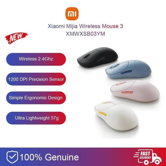 Samrt Mouse Smart Mouse sem fio MI wireless 3 1200DPI Wireless Mod:XMWXSB03YM ...