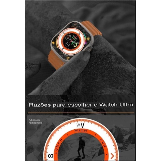 Smart Watch U9 Ultra 49mm Serie 9 Relogio Original Bluetooth Android IOS Gps Nfc Lançamento 2023