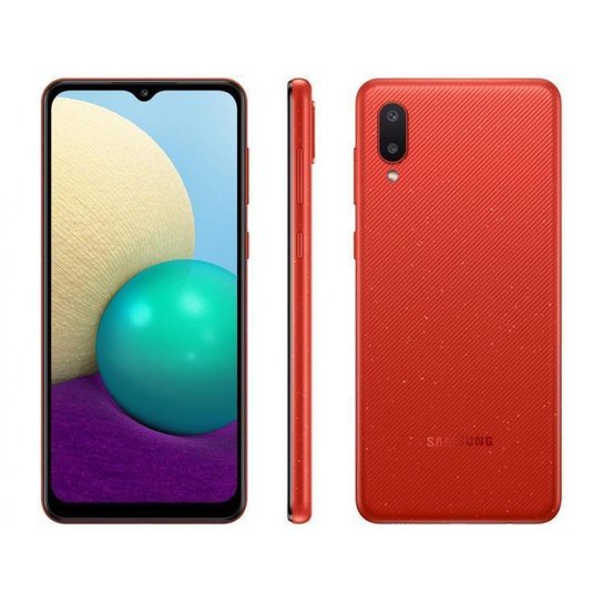 Smartphone Samsung Galaxy A02 32GB 4G - Vermelho