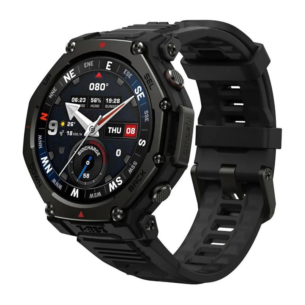 Smartwatch Amazfit TREX 3 PRO Gps Integrado, Tela Amoled, Titânio 48mm, Tactical Black Modelo A2444