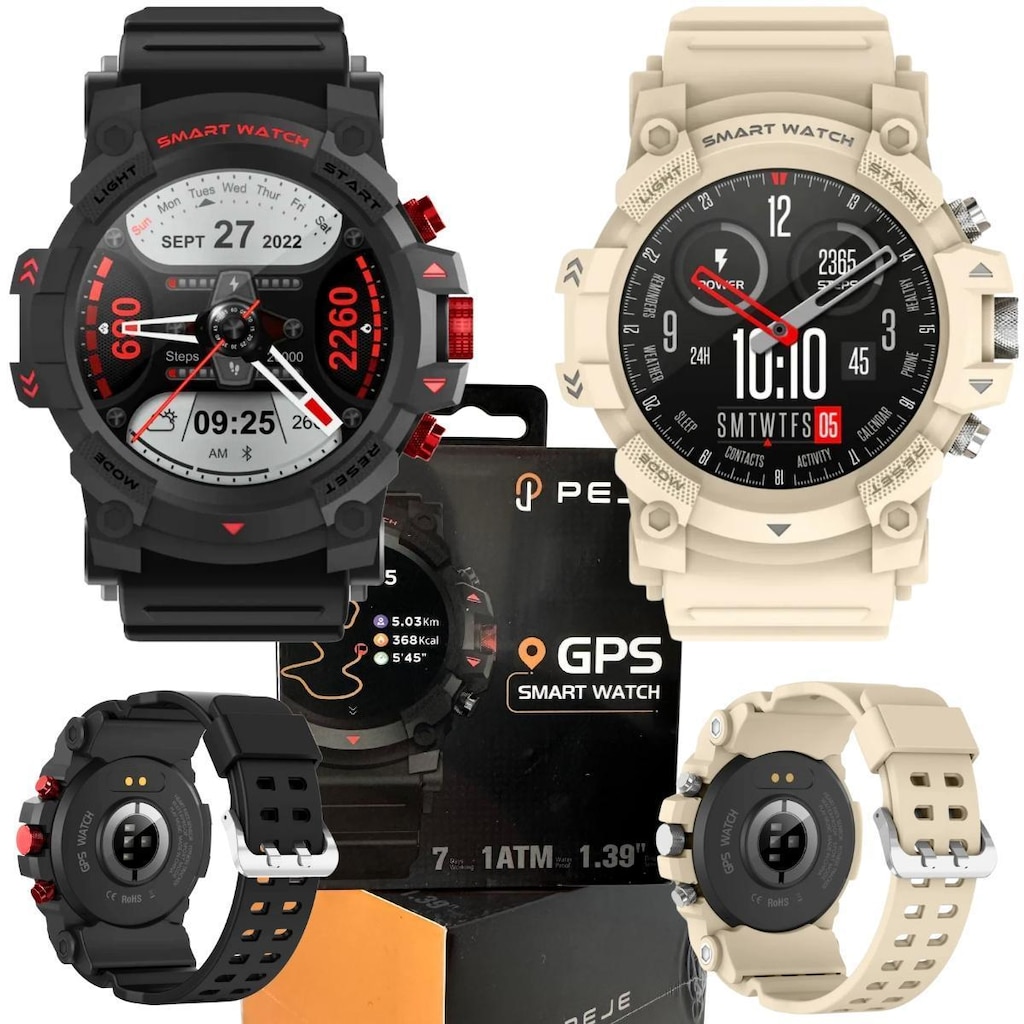 Smartwatch Com Gps Relógio G01C Masculino Tatico Militar Estilo GSHOCK Amoled Android iOS Bluetooth