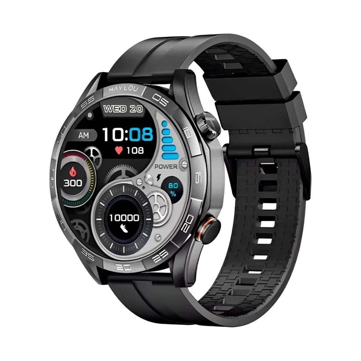 Smartwatch Haylou Solar 5 BT 5.3 Amoled 1,58 pol. Saúde Esportes Chamadas