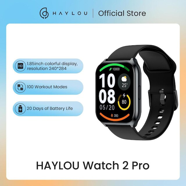 Smartwatch Haylou Watch 2 Pro com Tela 1.85 pol Chamada Bluetooth Pro Plus