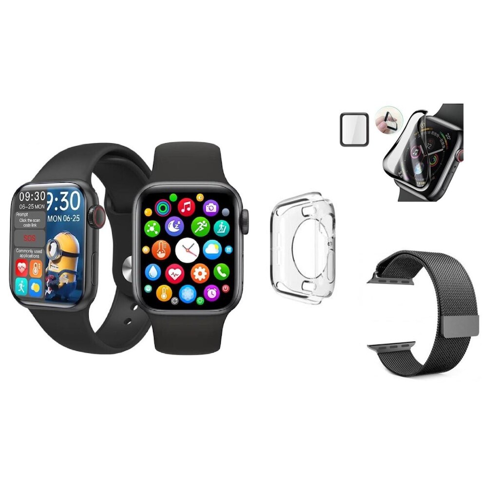 Smartwatch Hw16 Relógio Inteligente Presente Mulher Marido Kit Pulseira Pelicula Case