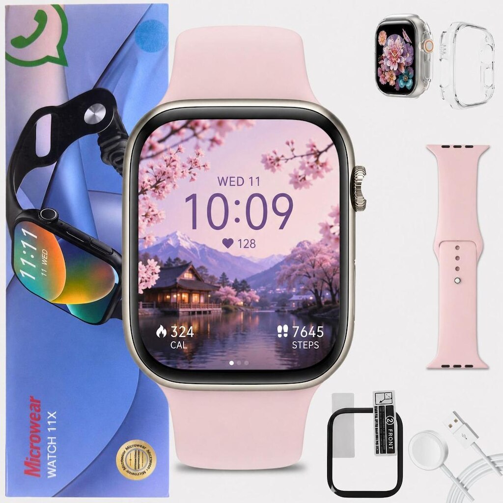 Smartwatch Microwear W11X Responde Whatss Memória 1GB Chamadas Bluetooth GPS NFC Tela Amoled