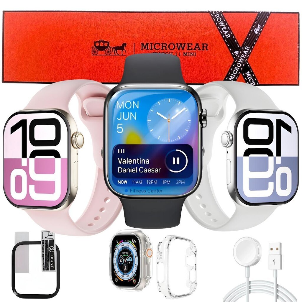 Smartwatch Relogio W11 Mini Microwear 1Gb Notificações Mensagens Redes  42mm Gps Nfc