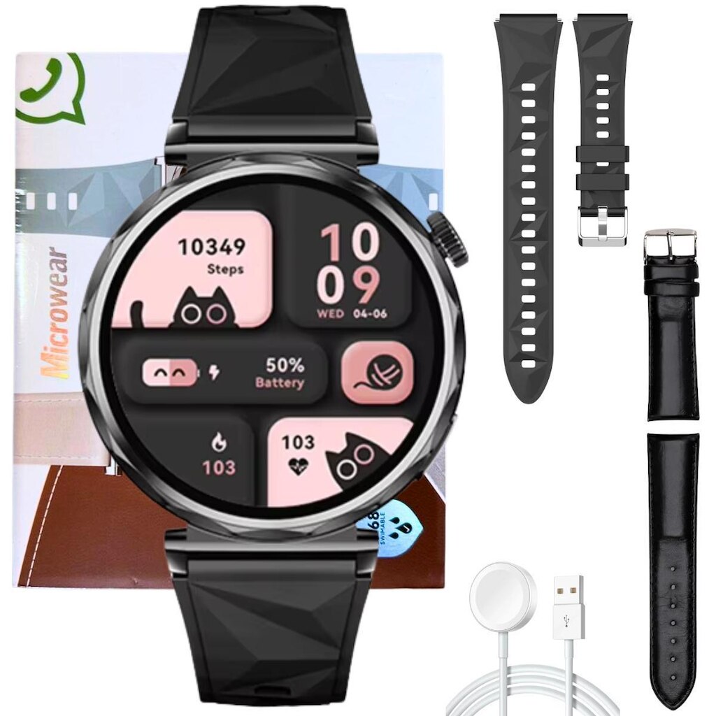 Smartwatch Série 11 Relogio Redondo GT5 Mini Microwear Chatgpt Bluetooth Android iOS Tela Amoled