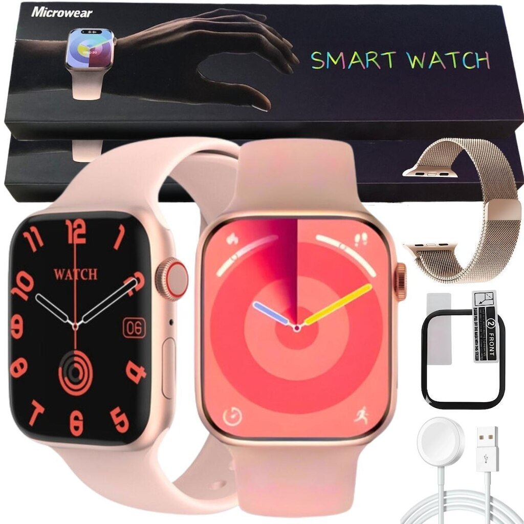 Smartwatch W29s Pro Series 9 Nfc Gps Chat Gpt Lançamento 2024 Kit C/Pulseira Extra e Pelicula 45mm