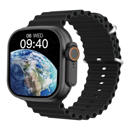Smartwatch W68+ Ultra Watch 8 Relógio Inteligente Com Trava De Pulseira Parafuso Notificações Nfc - Preto Menor preço em Smartwatch W68+ Ultra Watch 8 Relógio Inteligente Com Trava De Pulseira Parafuso Notificações Nfc - Preto