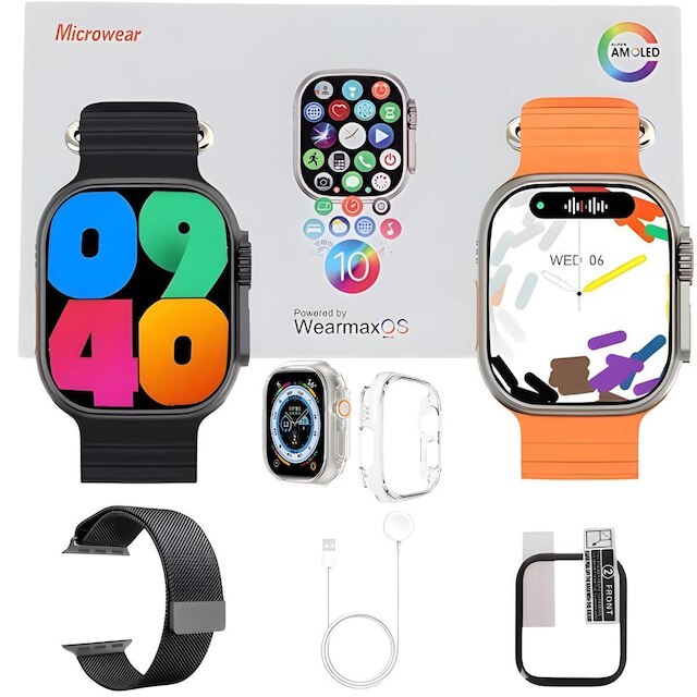 Smartwatch W69+ Plus Série 10 Ultra 49mm Nfc Super Amoled 2gb 2 ...