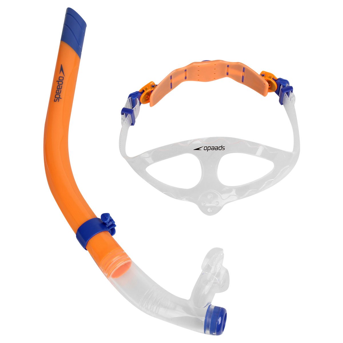 Snorkel Speedo Swim Fast Laranja e Azul Netshoes