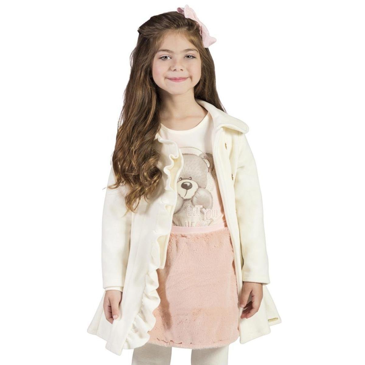 sobretudo feminino off white