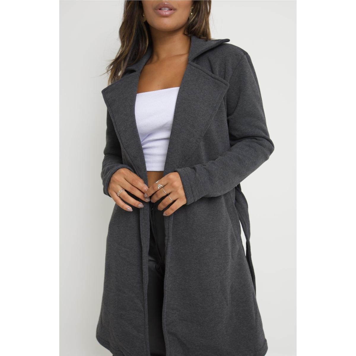 Sobretudo Woman Village Fashion Longo Com Cinto Casaco Feminino Menor preço em Sobretudo Woman Village Fashion Longo Com Cinto Casaco Feminino