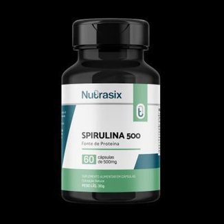 Spirulina 500 - 60 cápsulas - Nutrasix