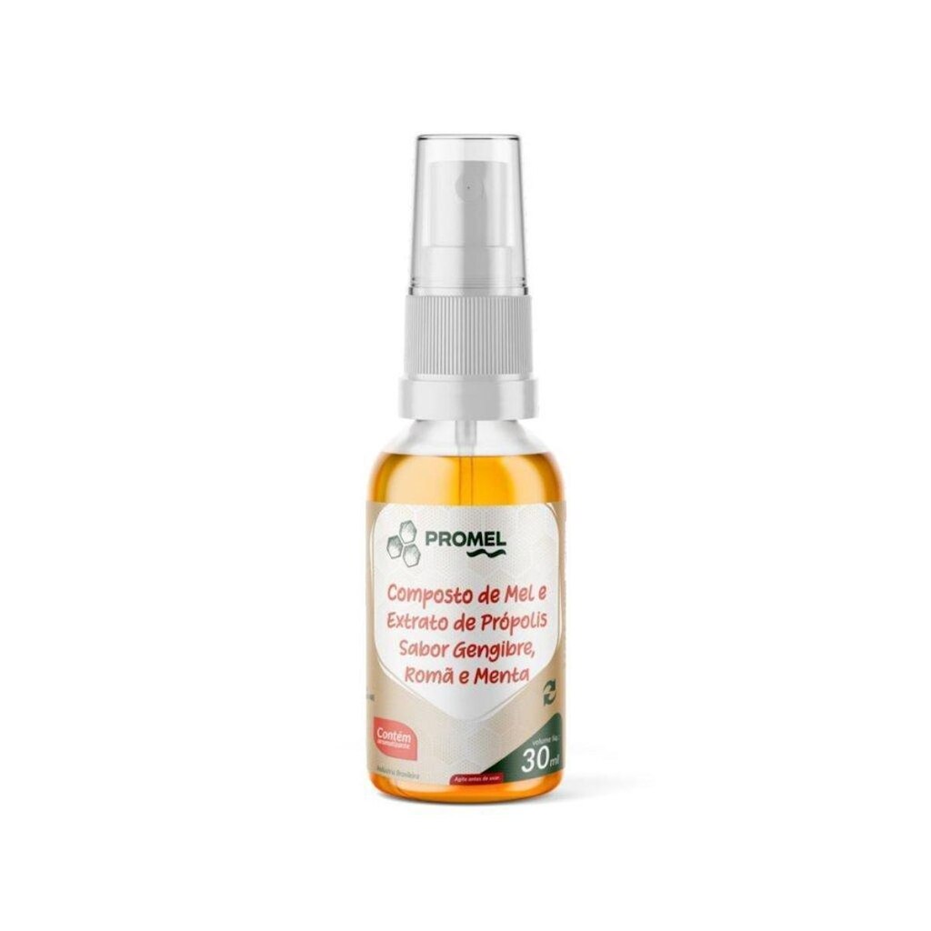 Spray de próp*lis, Menta, Gengibre e Romã 30 ml Promel