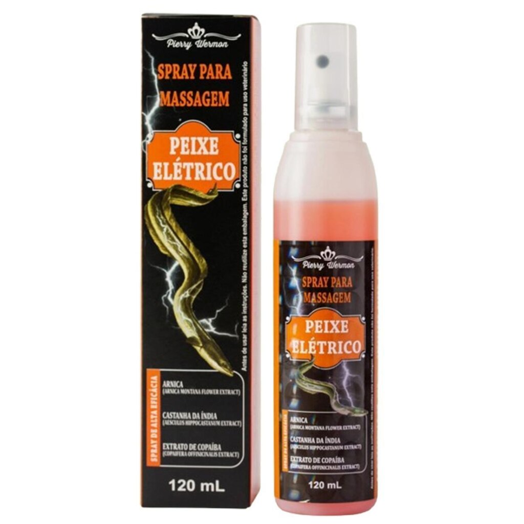 Spray Para Massagem Peixe Elétrico com Arnica Copaíba 120 ml Pierry Wermon