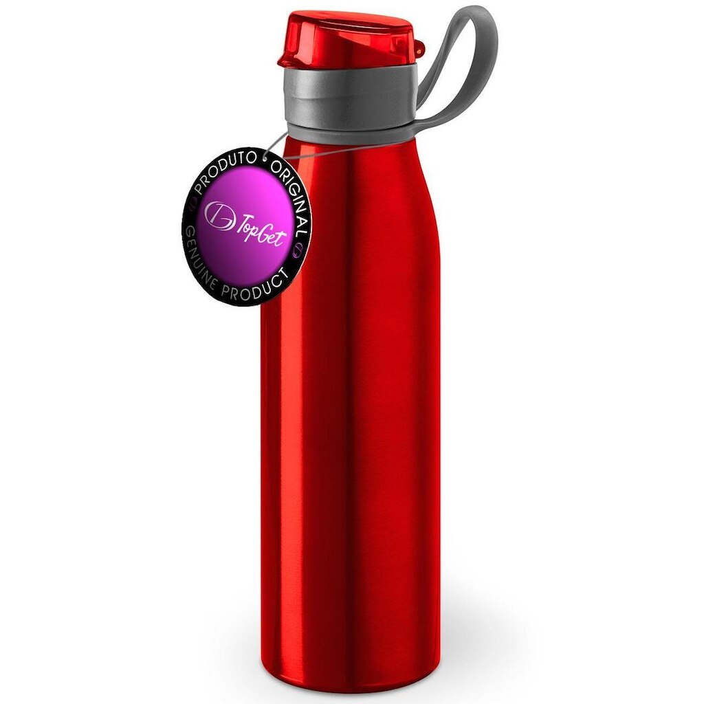 Squeeze Alumínio 650 ml Capri TopGet - Vermelho