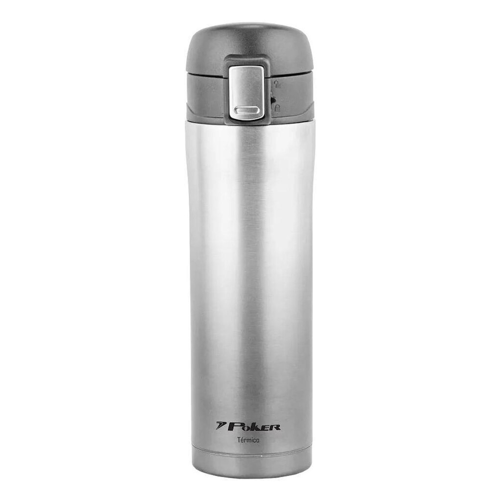 Squeeze Térmico Poker Aço Inox 420ml - Metalizado