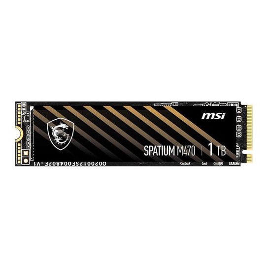 SSD MSI Spatium M470, 1TB, M.2 2280, PCIe NVMe, Leitura 5000 MB/s, Gravacao 4400 MB/s, SM470N1TB - Preto Menor preço em SSD MSI Spatium M470, 1TB, M.2 2280, PCIe NVMe, Leitura 5000 MB/s, Gravacao 4400 MB/s, SM470N1TB - Preto