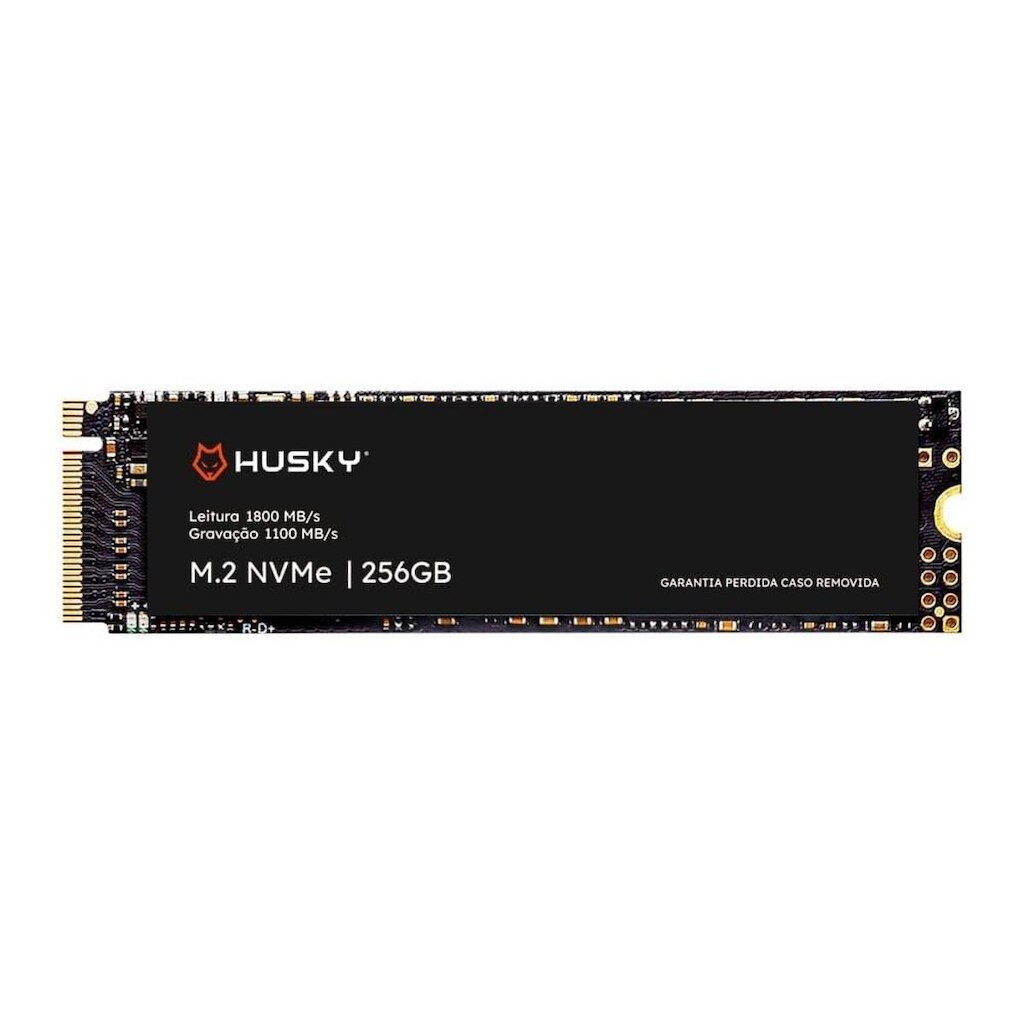 SSD PCIe Husky ThunderBoost, 256GB, M.2 NVMe, Leitura 1800MB/s, Gravação 1100MB/s - HSSD002256