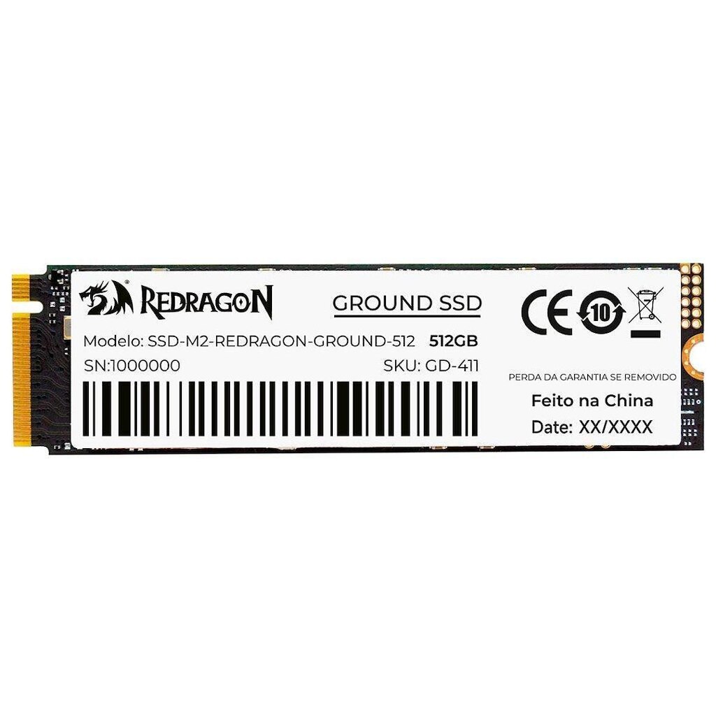 SSD Redragon Ground M.2 NVMe 512GB PCIe 3.0