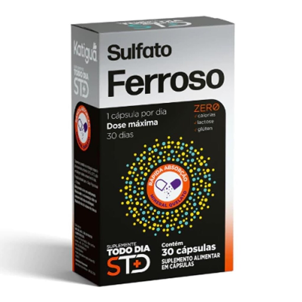 STD Sulfato Ferroso - 30 Cápsulas - Katiguá