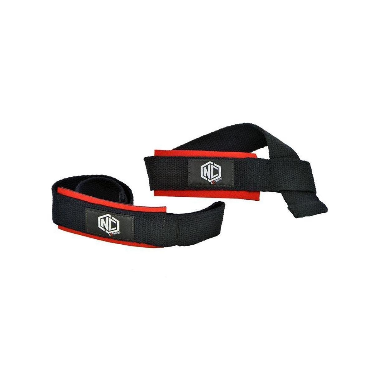Strap Fita Crossfit Lpo Academia Nc Extreme Preto e Vermelho Netshoes