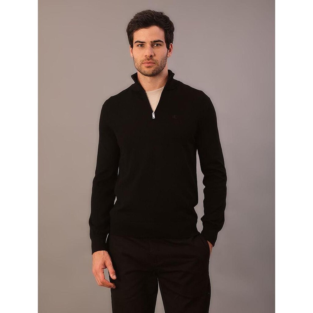 Suéter Calvin Klein Gl Alta Meio Zíper