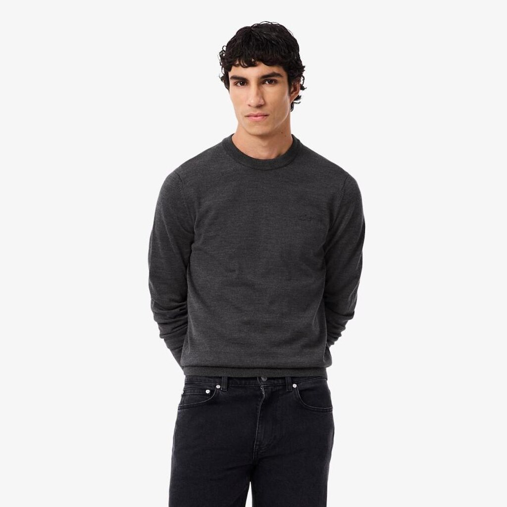 Suéter de Gola Redonda de Lã Merino Lacoste Masculina