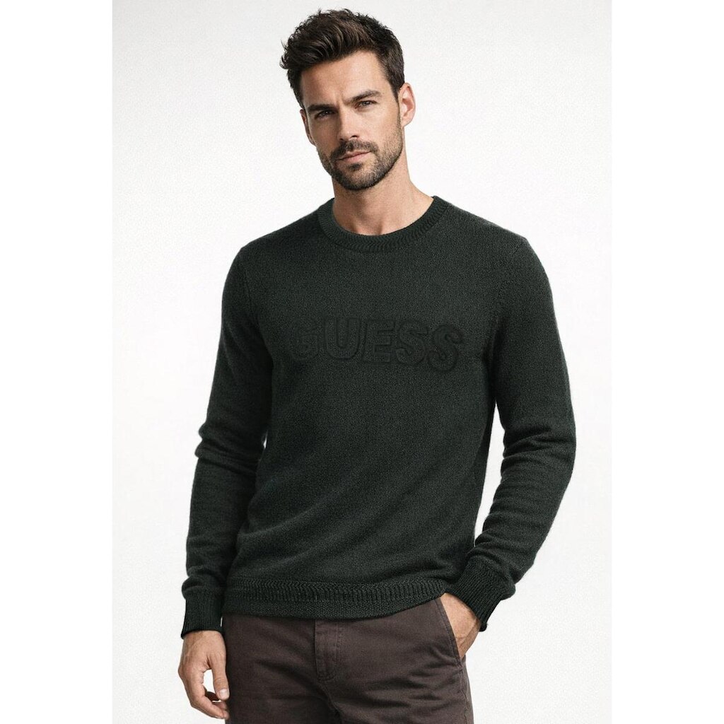 Suéter de Tricot Eco Logo Relevo Verde